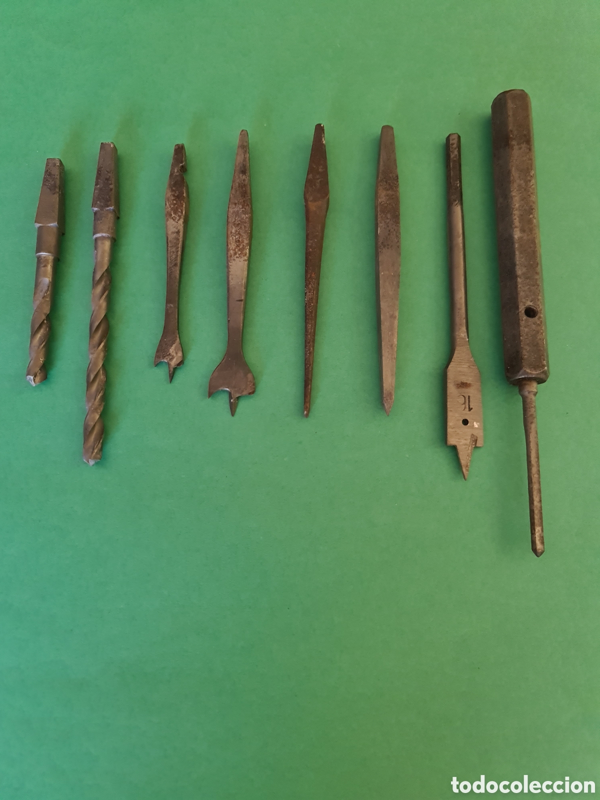 Antig&uuml;edades: Lote de 8 antiguas brocas de berbiqui.