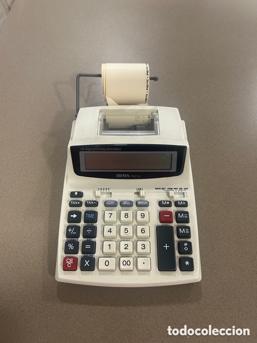 Antig&uuml;edades: Calculadora vintage, funciona con pilas