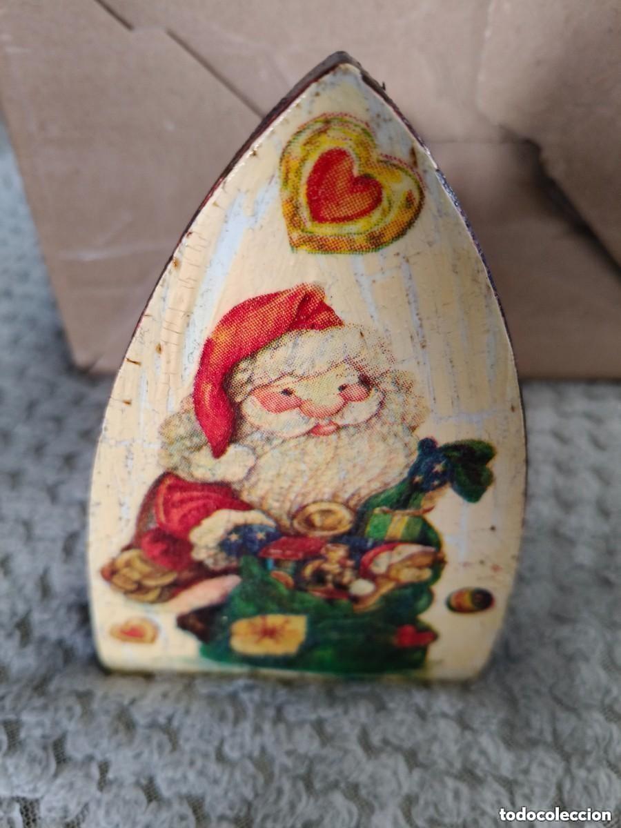 Antig&uuml;edades: Plancha antigua de hierro N&ordm; 6 .SERIE NAVIDAD especial decoraci&oacute;n