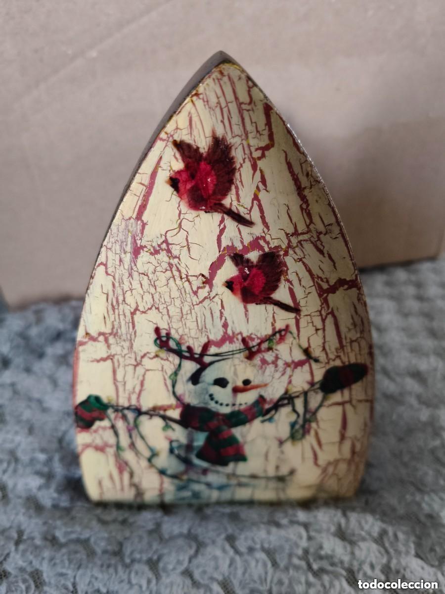 Antig&uuml;edades: Plancha antigua de hierro N&ordm; 6 .SERIE NAVIDAD especial decoraci&oacute;n
