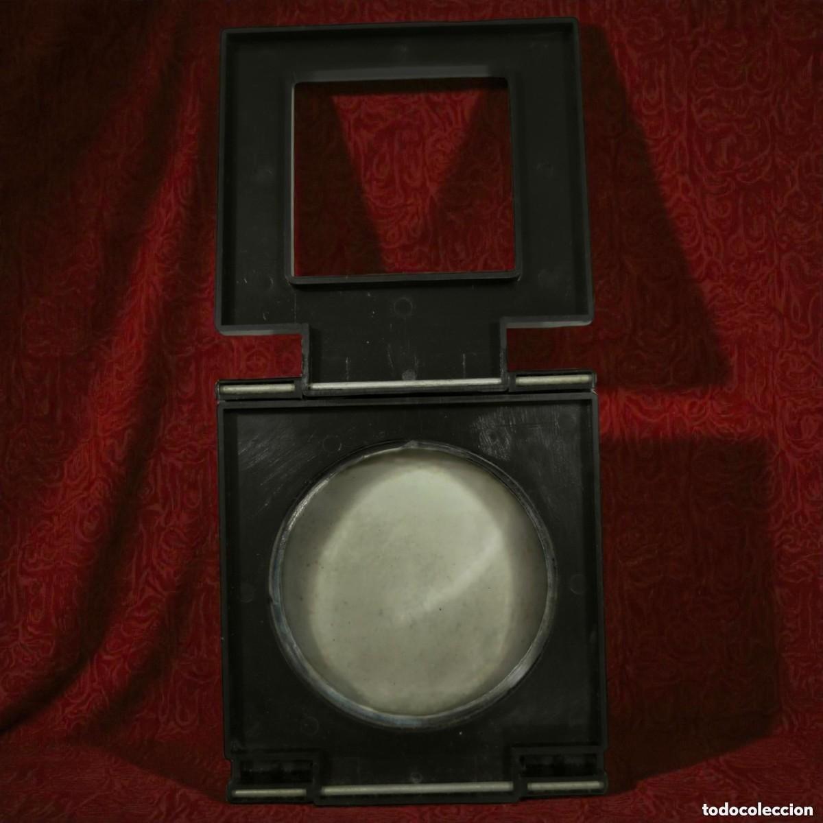 Antig&uuml;edades: Lupa Plegable Con Marco Negro &ndash; Visor De Aumento Compacto - Foto 3