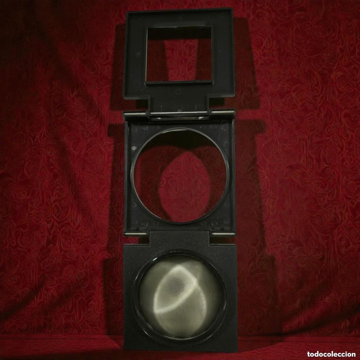 Antig&uuml;edades: Lupa Plegable Con Marco Negro &ndash; Visor De Aumento Compacto - Foto 5
