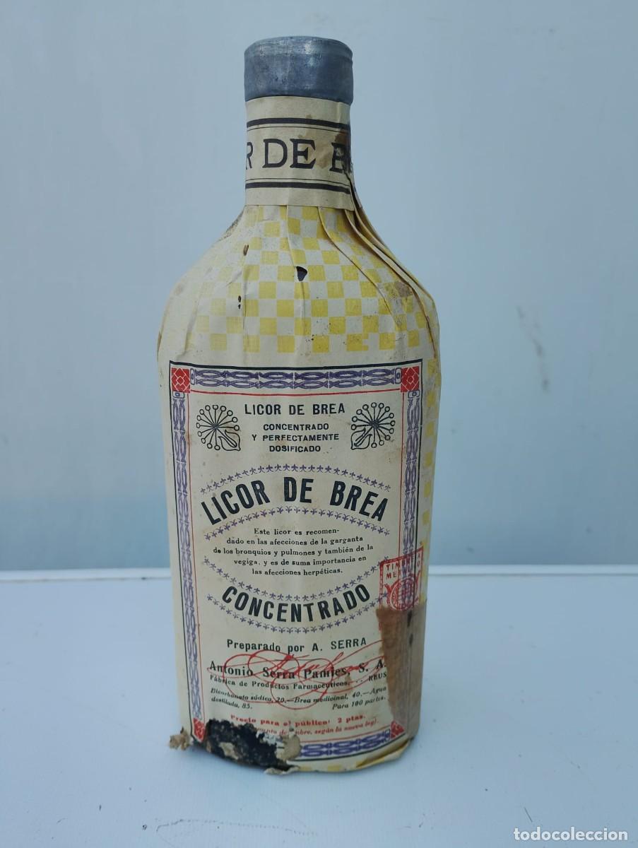 Antig&uuml;edades: Licor de Brea Concentrado. Reus. Botella procedente de almac&eacute;n de farmacia antigua