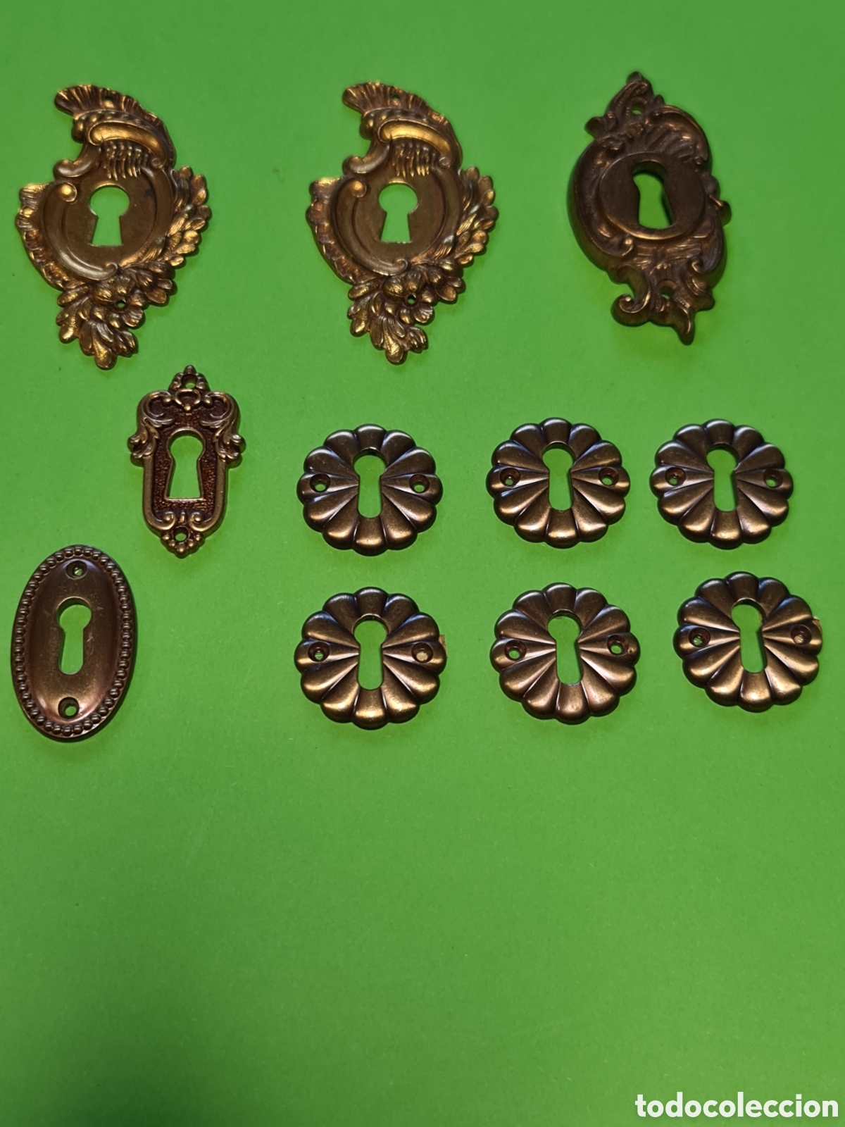 Antiguidades: Lote de embellecedores cerraduras muebles