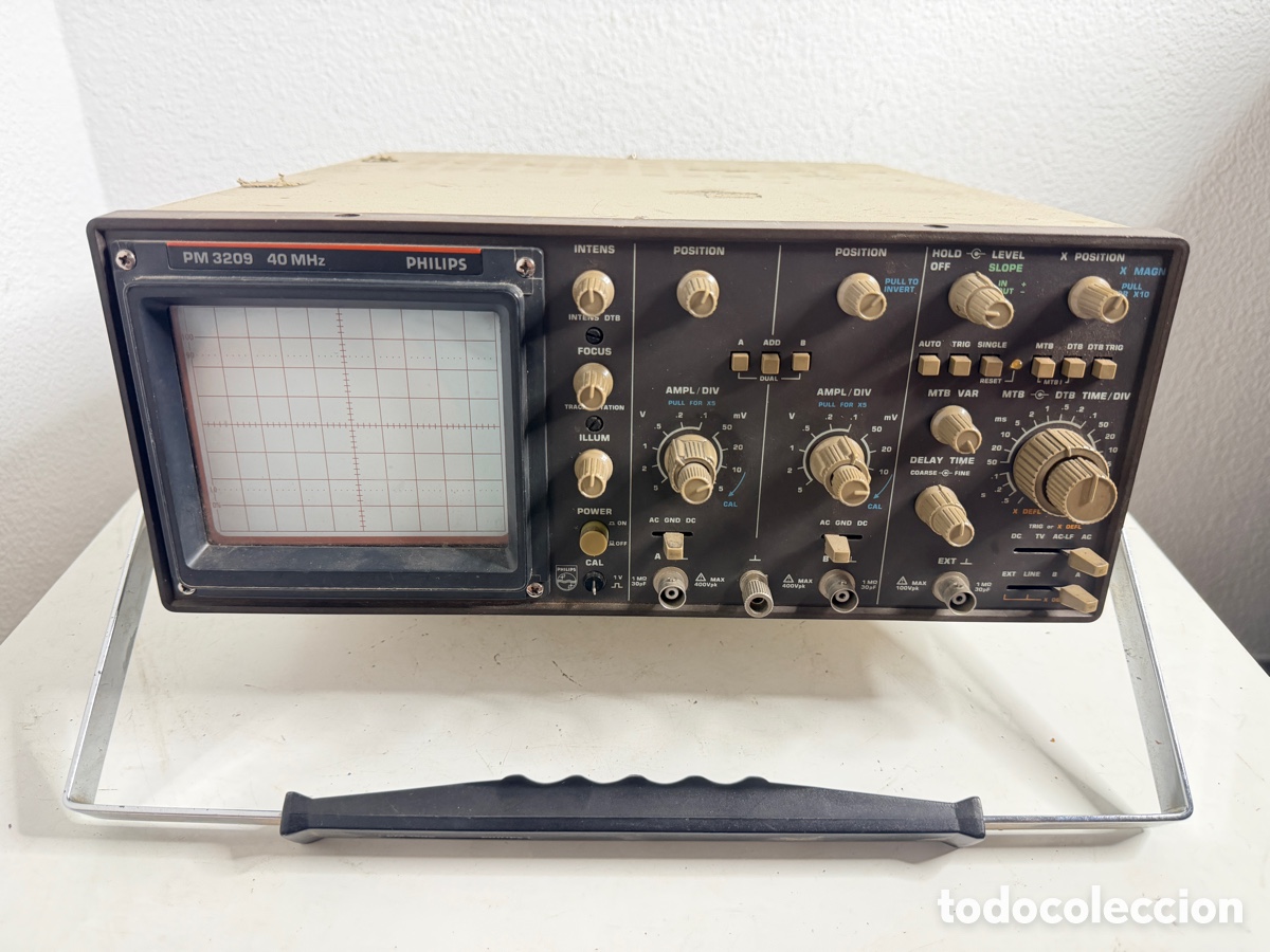 Antig&uuml;edades: Philips PM 3209 40 MHz Oscilloscope Sin Comprobar - Foto 2