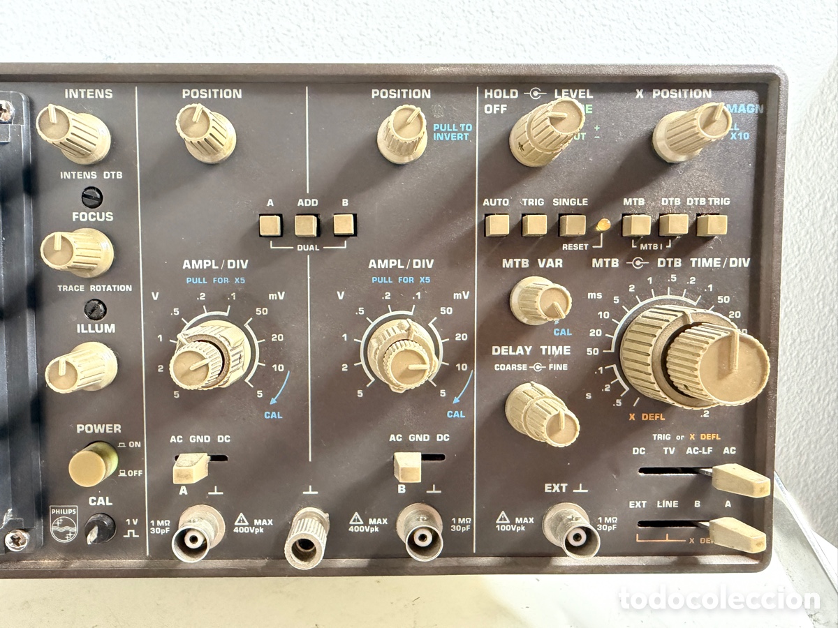 Antig&uuml;edades: Philips PM 3209 40 MHz Oscilloscope Sin Comprobar - Foto 4