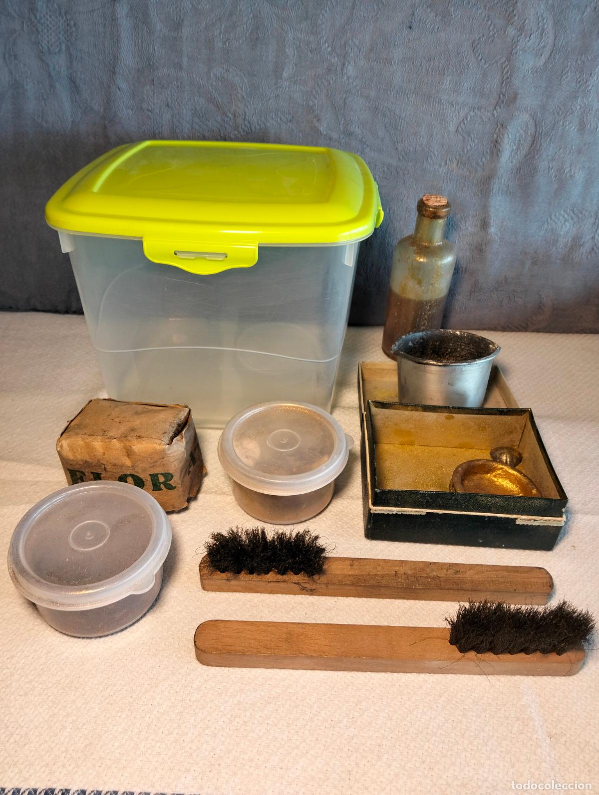 Antig&uuml;edades: Kit para dorar madera o metal, cepillos pan de oro dorado, antiguo, coleccionismo tallas
