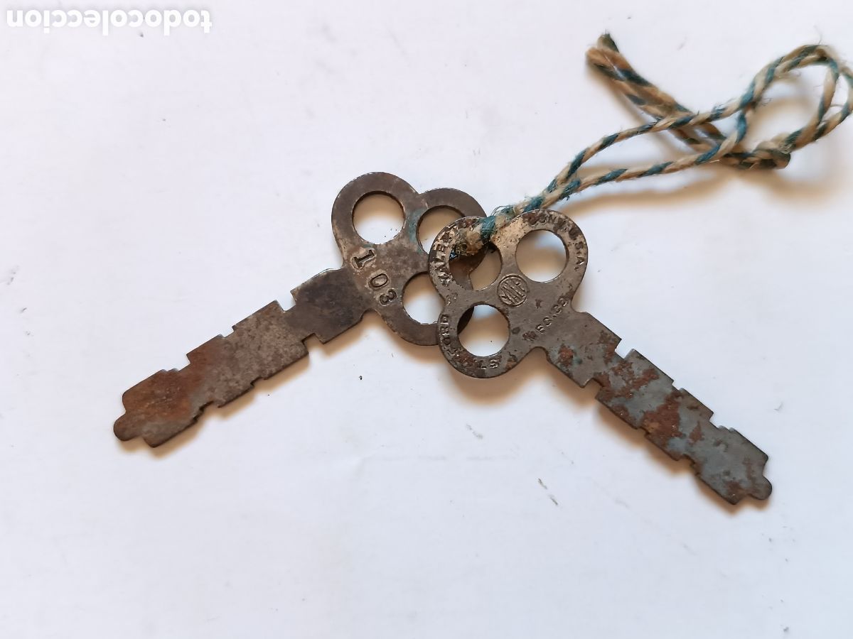 Antig&uuml;edades: Antiguo CANDADO Yale - Con dos llaves - FUNCIONA - Foto 5