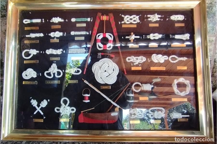 Antig&uuml;edades: CUADRO DE NUDOS MARINEROS MIDE 66/47 CM