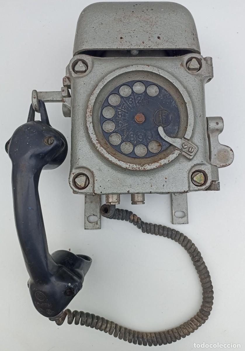 Tel&eacute;fonos: Viejo tel&eacute;fono de mina Funke + Huster - Foto 1