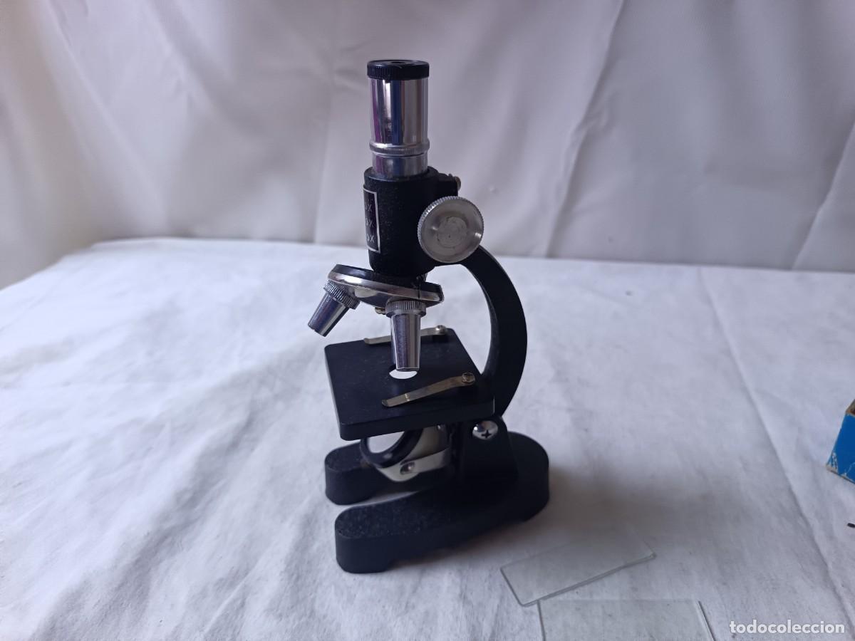 Antiques: Microscopio, hasta 750x, en su caja original