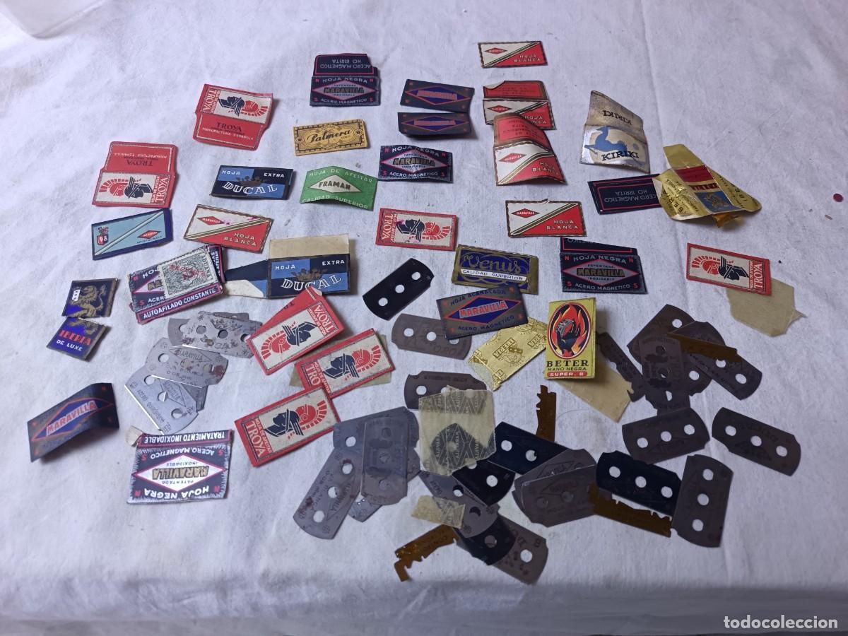 Antig&uuml;edades: Gran Lote de Hojas de afeitar, colecci&oacute;n de fundas y hojas, antiguas o vintage, a clasificar