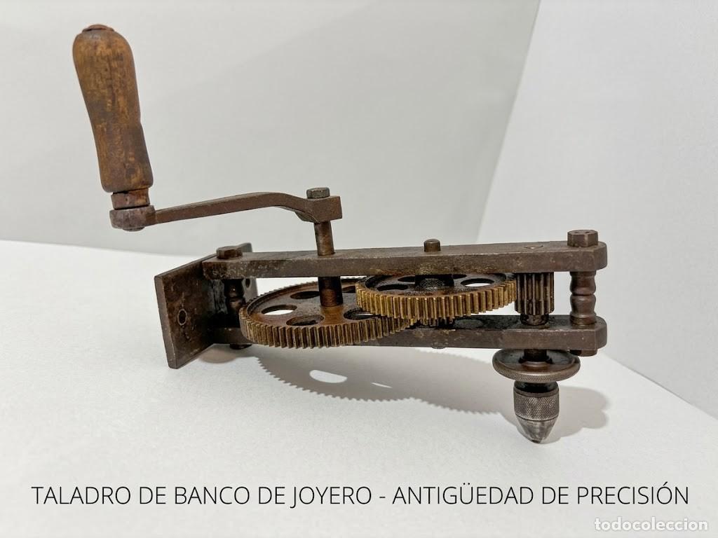 Antig&uuml;edades: Taladro de joyero XIX&ndash;XX en hierro fundido