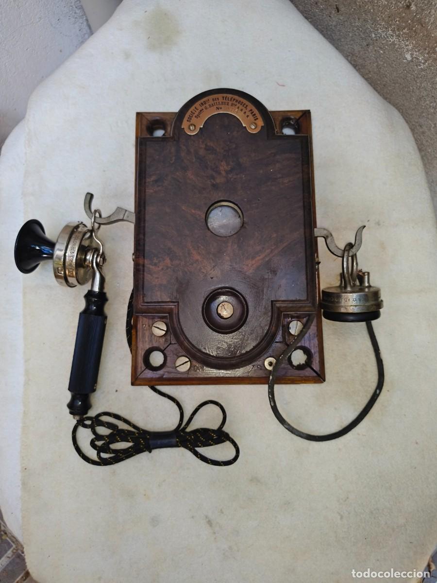 Tel&eacute;fonos: Tel&eacute;fono de pared antiguo franc&eacute;s, de 1895 y 1905