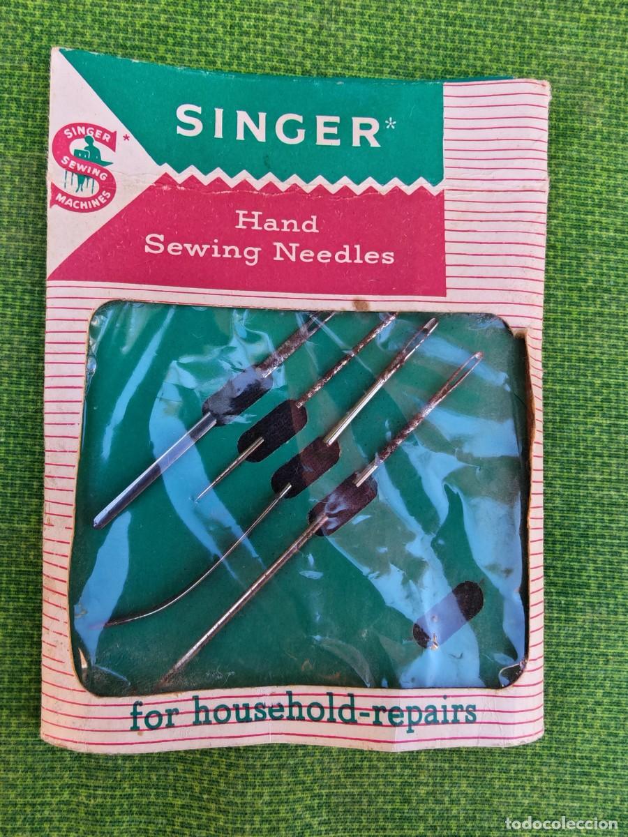 Antig&uuml;edades: Paquete vintage de agujas de coser a mano Singer para reparaciones dom&eacute;sticas