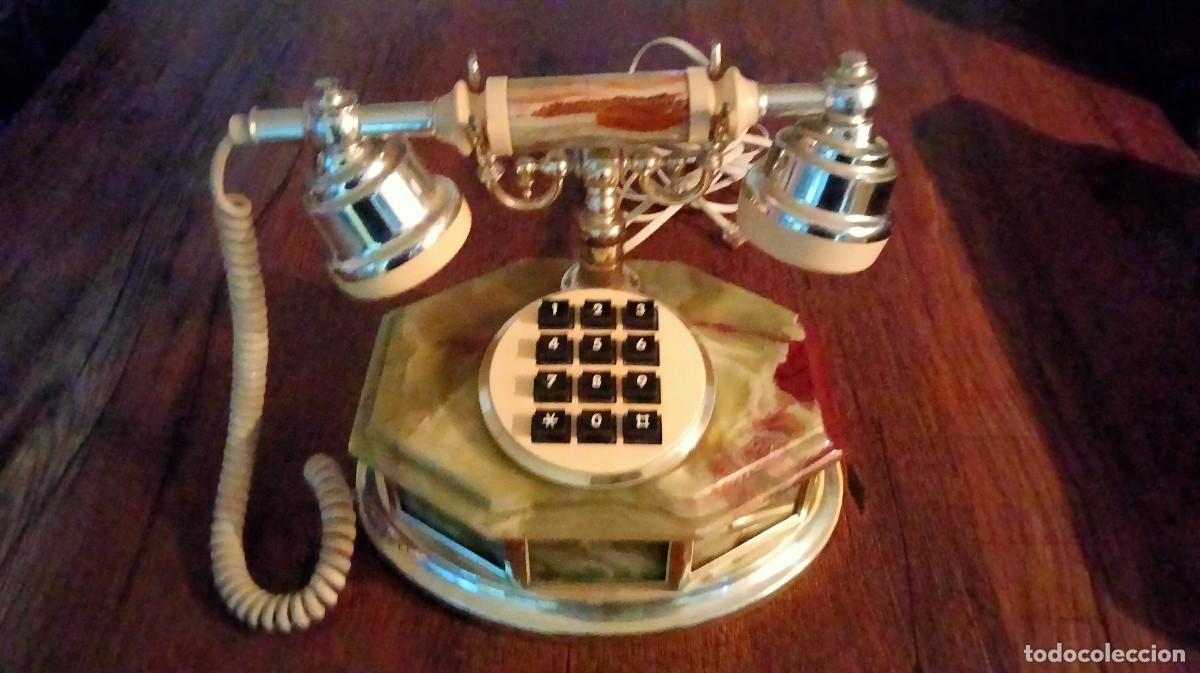 Tel&eacute;fonos: antiguo telefono italiano de marmol
