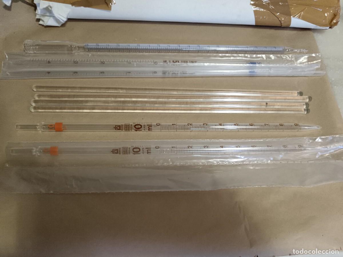 Antig&uuml;edades: LOTE DE UTENSILIOS DE LABORATORIO. PIPETAS - Foto 2