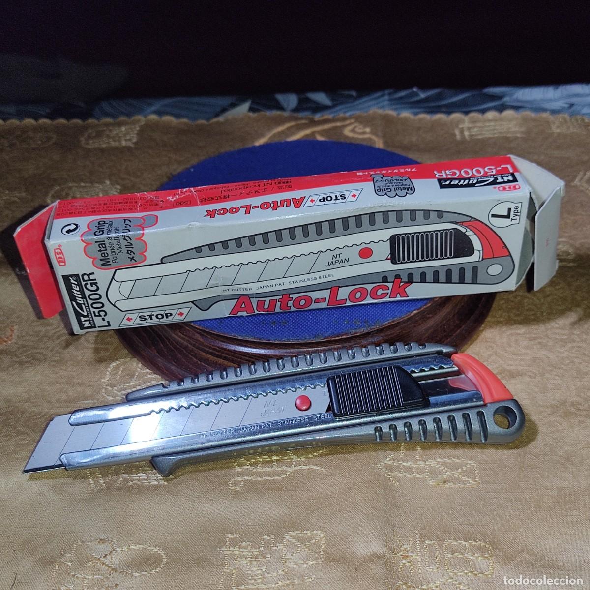 Antig&uuml;edades: C&uacute;ter met&aacute;lico en aluminio grip,agarre anti-deslizante con bloqueo est&aacute;ndar,cuchilas acero japones
