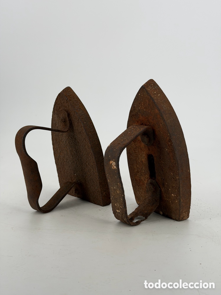Antig&uuml;edades: Pareja de Planchas de Hierro - Foto 2