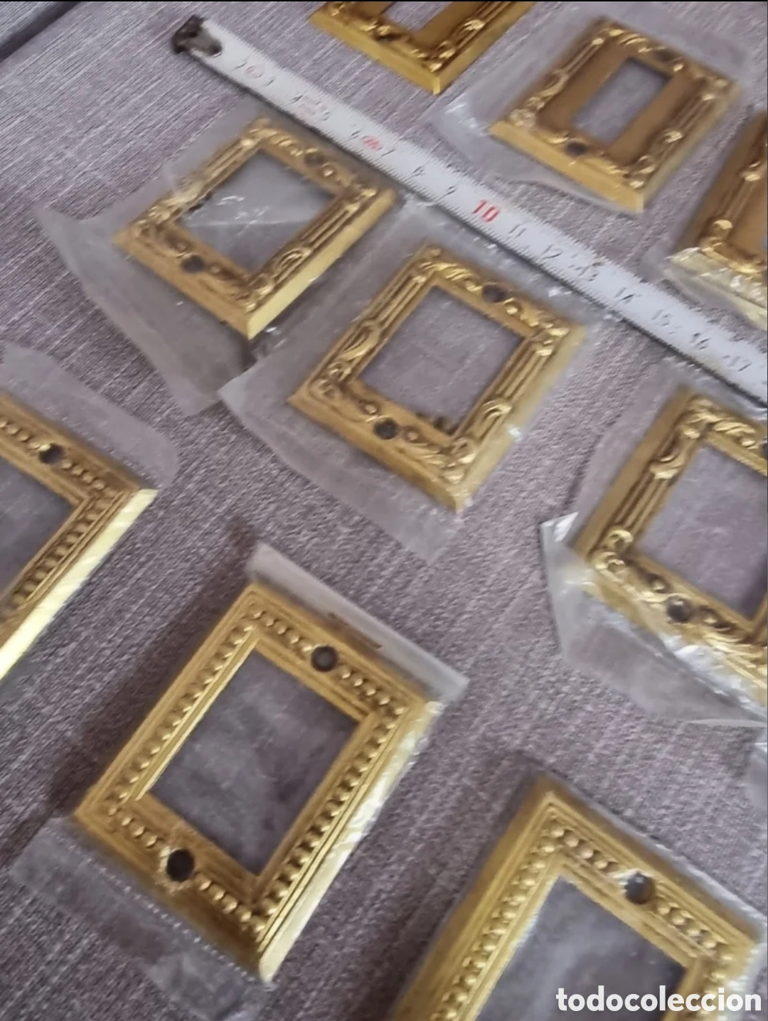 Antig&uuml;edades: Embellecedores para interruptores de bronce. - Foto 4