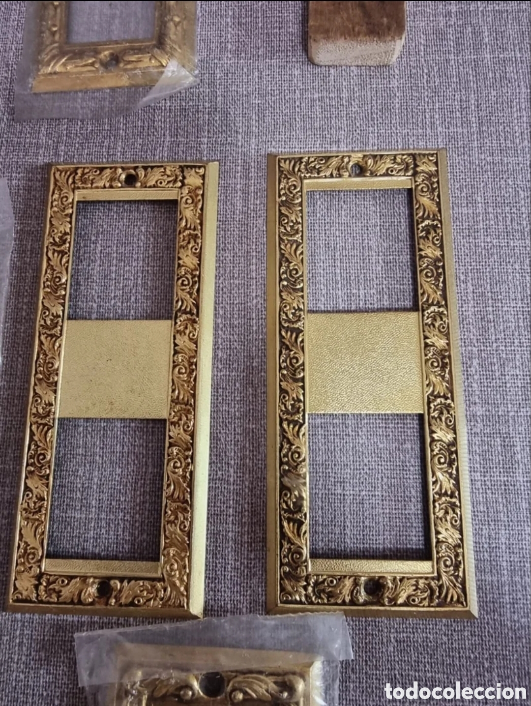 Antig&uuml;edades: Embellecedores para interruptores de bronce. - Foto 8
