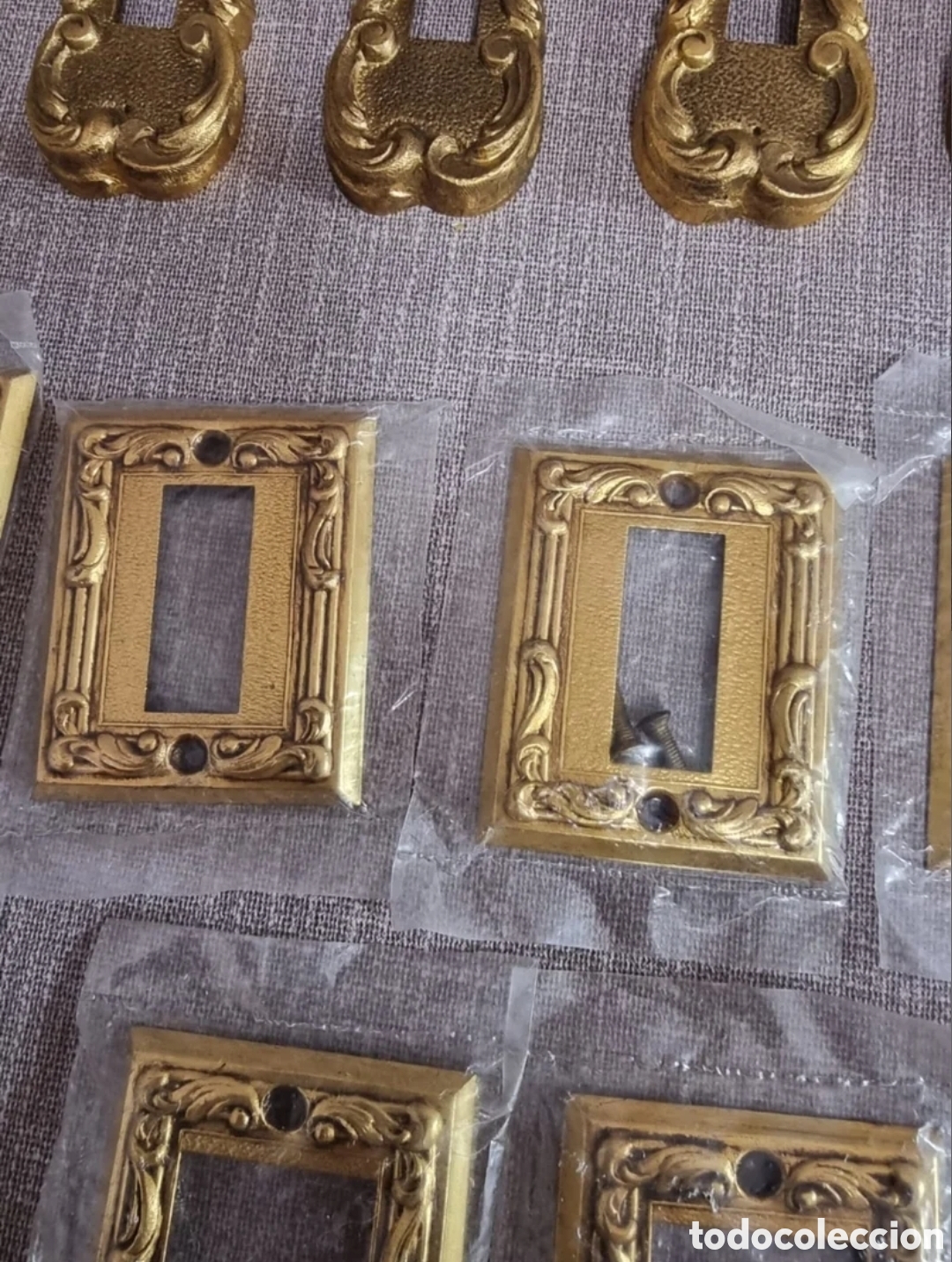 Antig&uuml;edades: Embellecedores para interruptores de bronce. - Foto 10