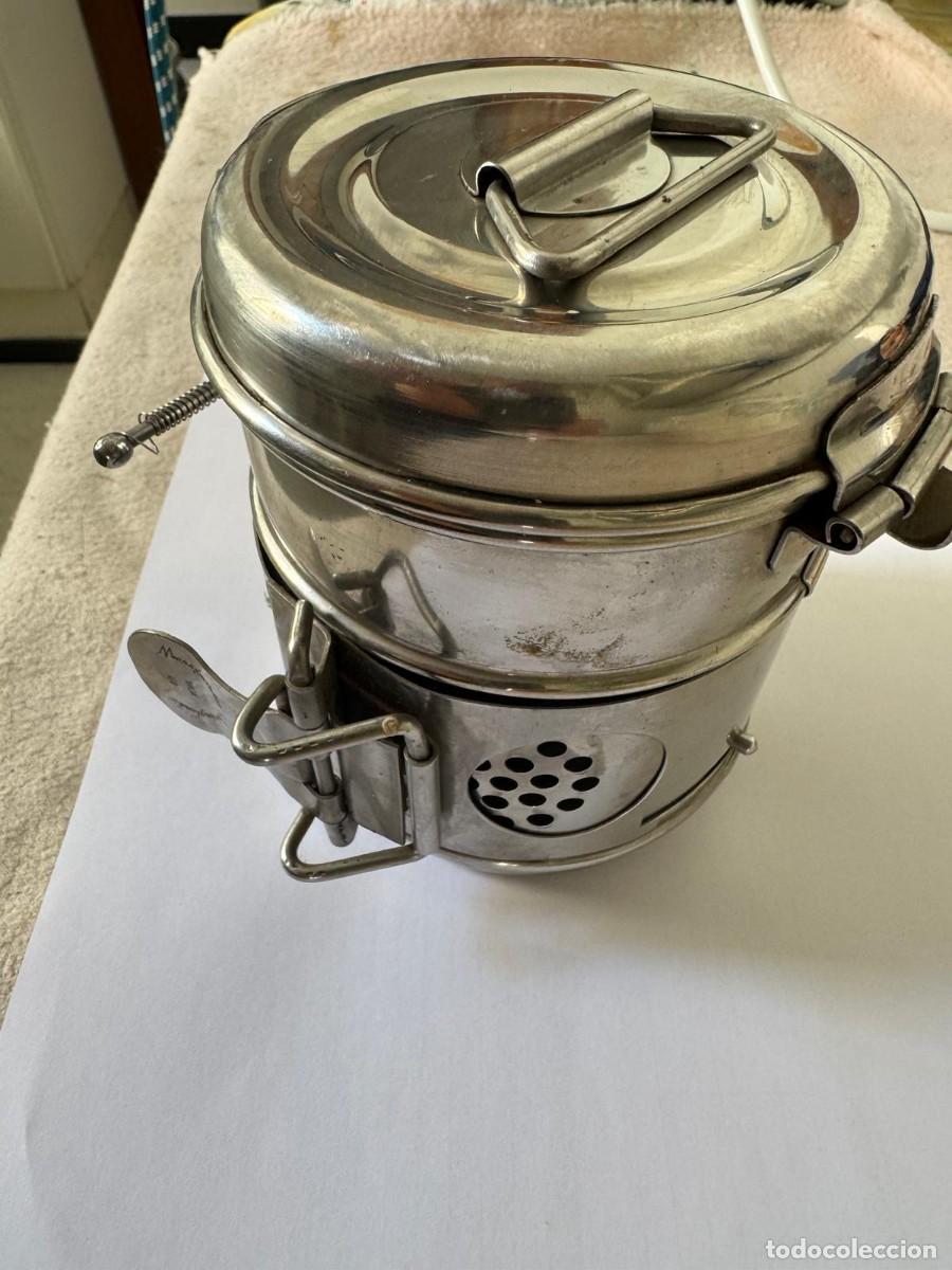 Antig&uuml;edades: ESTERILIZADOR M&Eacute;DICO VINTAGE DE ACERO INOXIDABLE