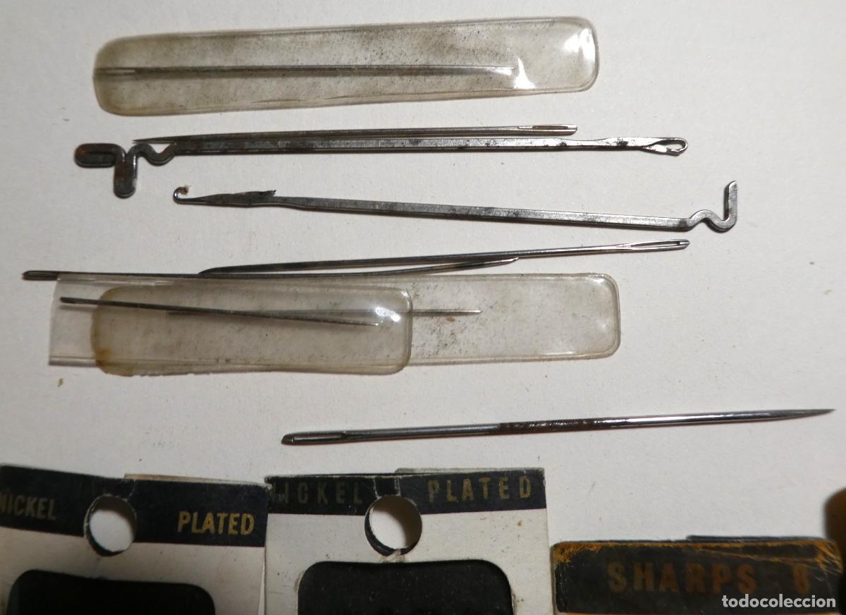 Antig&uuml;edades: Lote de hilos para coser y agujas variadas - Foto 4