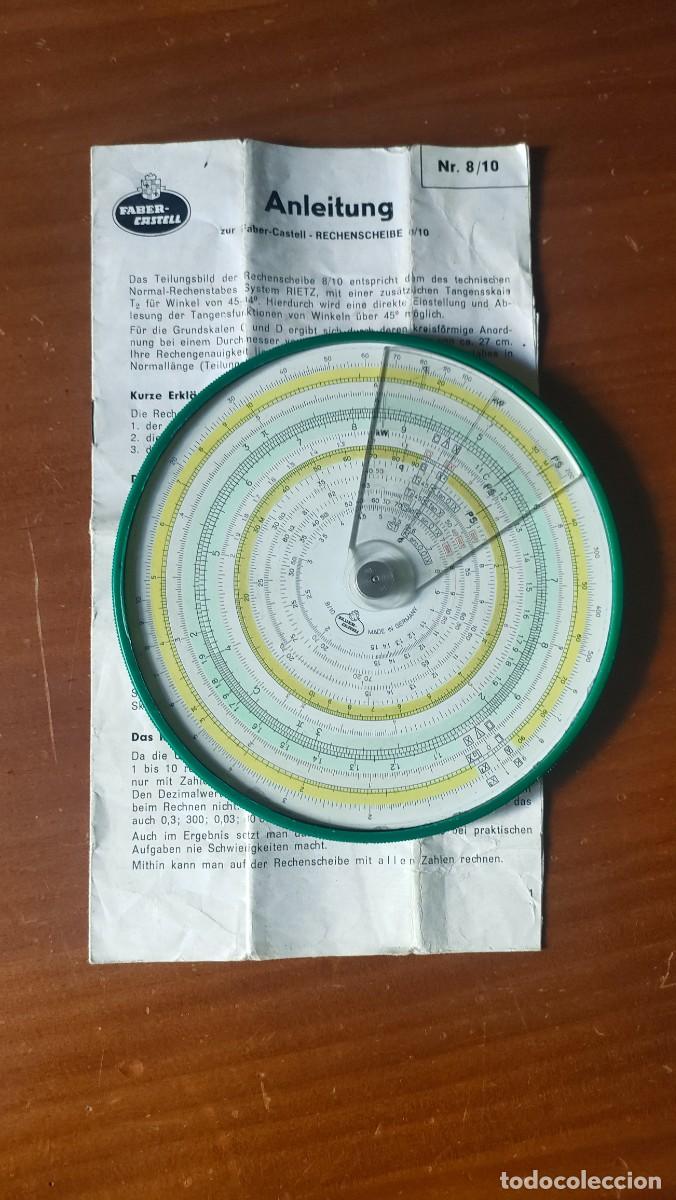 Antig&uuml;edades: REGLA DE CALCULO CIRCULAR FABER CASTELL 8/10 - CALCULADORA SLIDE RULE RECHENSCHIEBER KEISANJYAKU