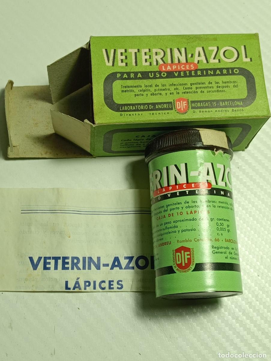 Antig&uuml;edades: MEDICAMENTO ANTIGUO VETERIN AZOL LABORATORIO ANDREU BOTICA, MEDICINA,