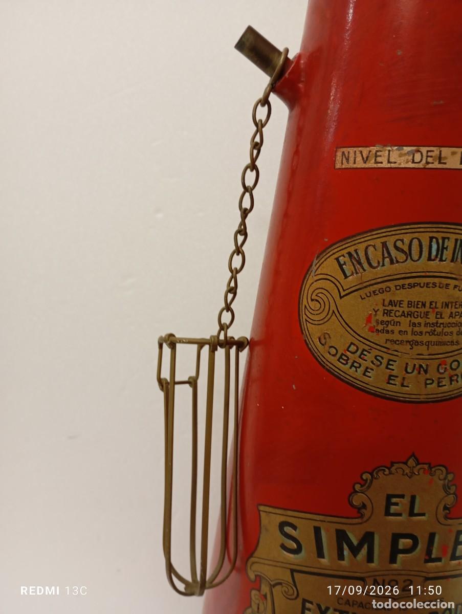 Antig&uuml;edades: ANTIGUO EXTINTOR EL SIMPLEX N&deg;2 MANCHESTER & LONDRES - Foto 5