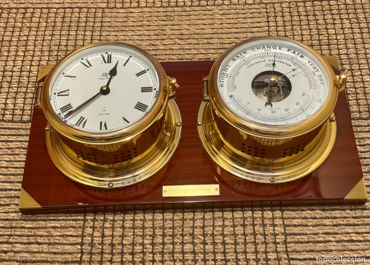 Antig&uuml;edades: RELOJ Y BAROMETRO DE BITACORA - SCHATZ-A&Ntilde;O 1978-86