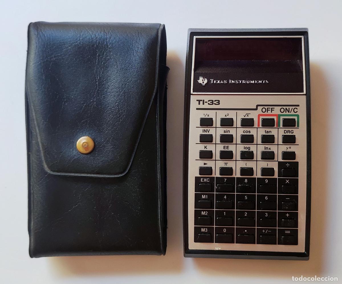 Antig&uuml;edades: ANTIGUA CALCULADORA DE DIODOS ROJOS - TEXAS INSTRUMENTS TI-33 TI 33 - CON FUNDA ORIGINAL