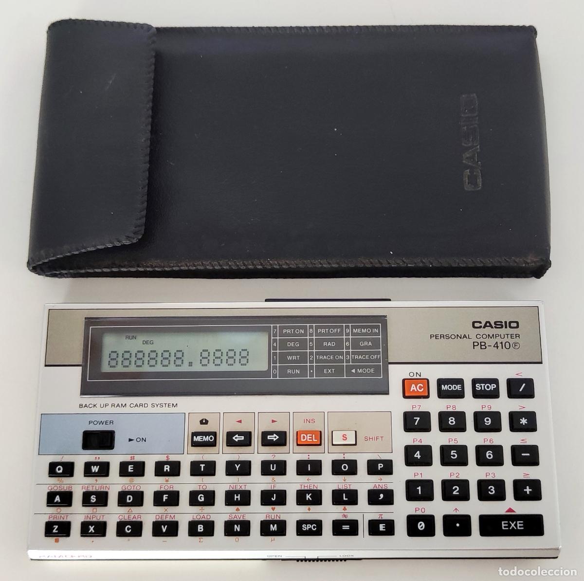 Antig&uuml;edades: CALCULADORA MINIORDENADOR VINTAGE CASIO PERSONAL COMPUTER PB-410 CON SU FUNDA