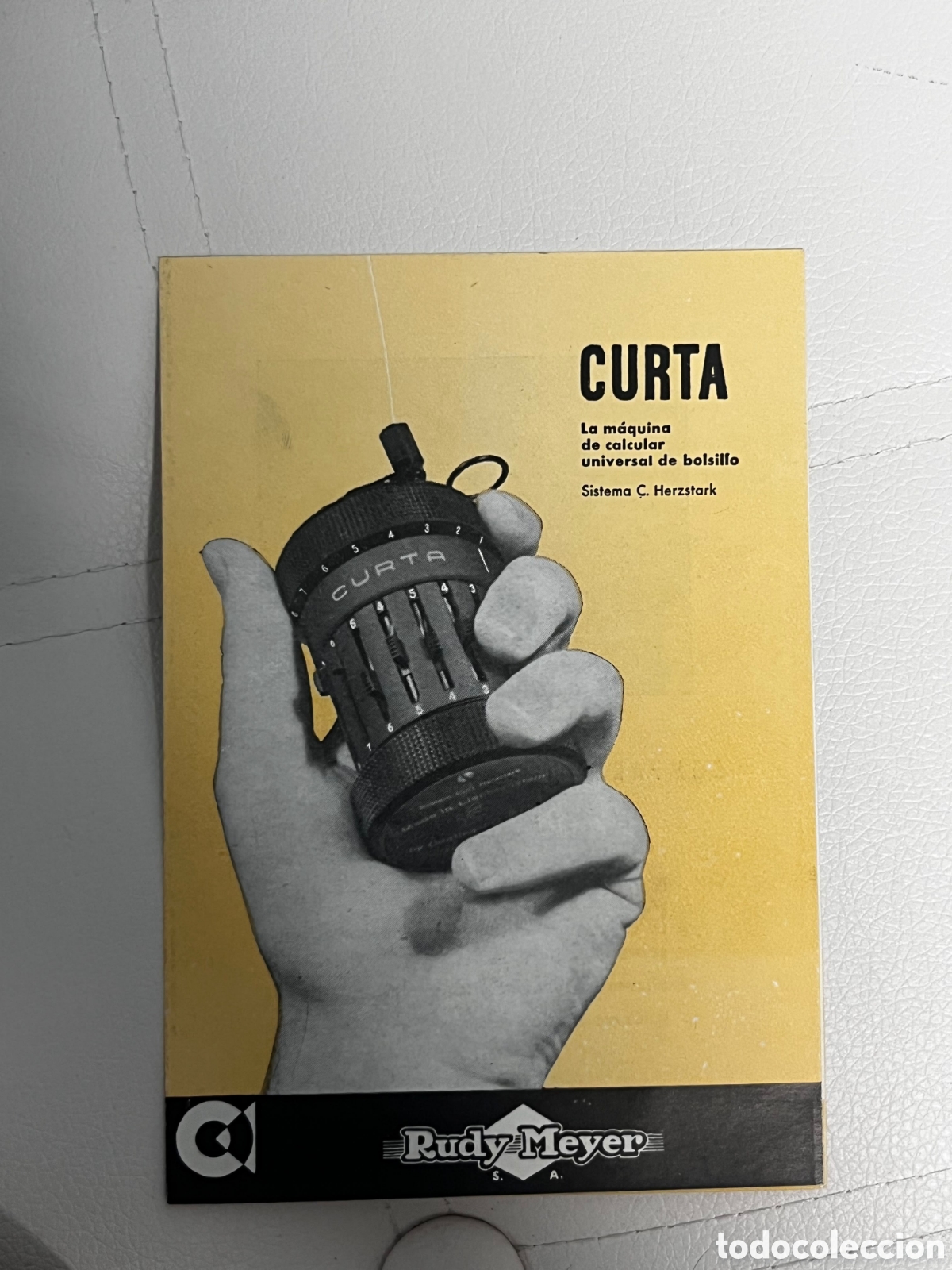 Antig&uuml;edades: Folleto Original Calculadora Mec&aacute;nica Curta - Sistema C. Herzstark - Rudy Meyer S.A. - &Eacute;poca 1950