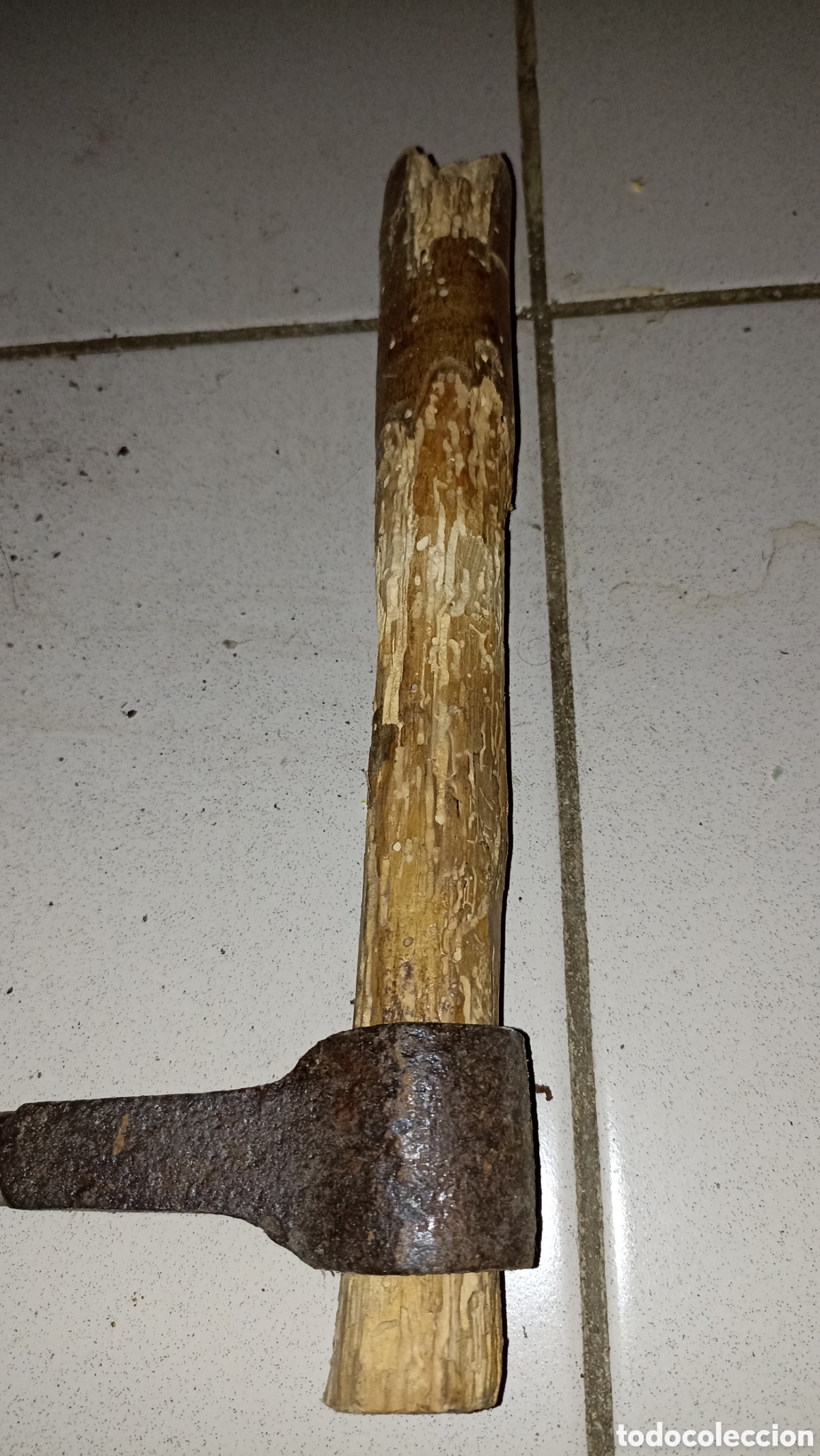 Antig&uuml;edades: Barrena antigua de carpintero / Barreno manual vintage de hierro forjado