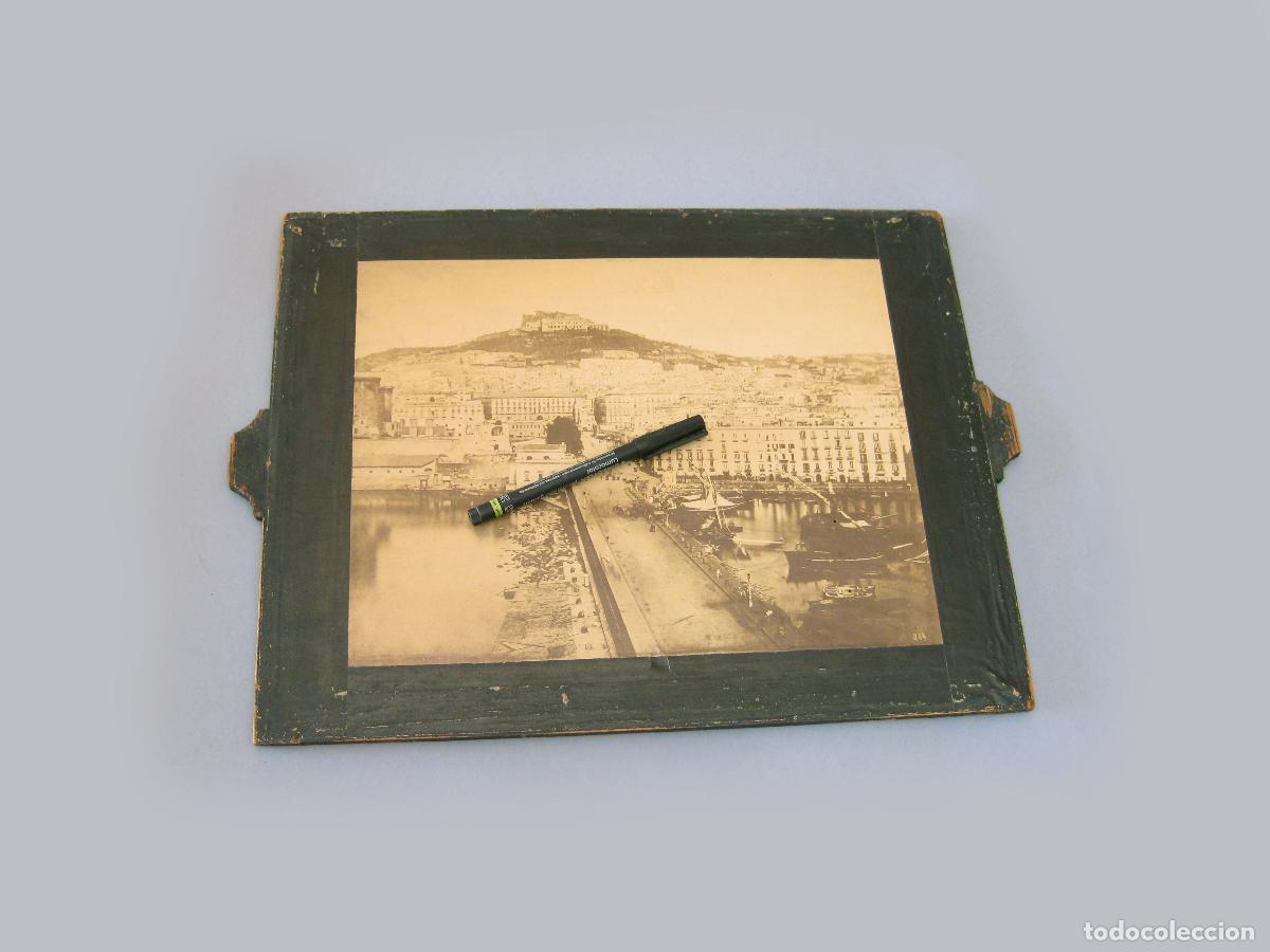 Antig&uuml;edades: FOTOGRAF&Iacute;A ANTIGUA LUMINOSA DE TRANSPARENCIAS O VISTA NOCTURNA DE N&Aacute;POLES. ITALIA. S XIX