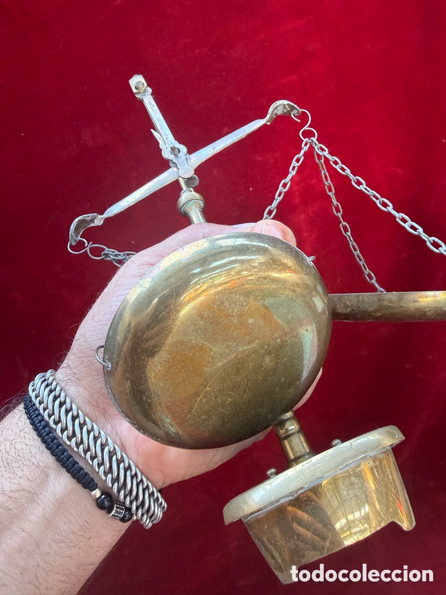 Antig&uuml;edades: Antigua balanza de bronce! - Foto 7