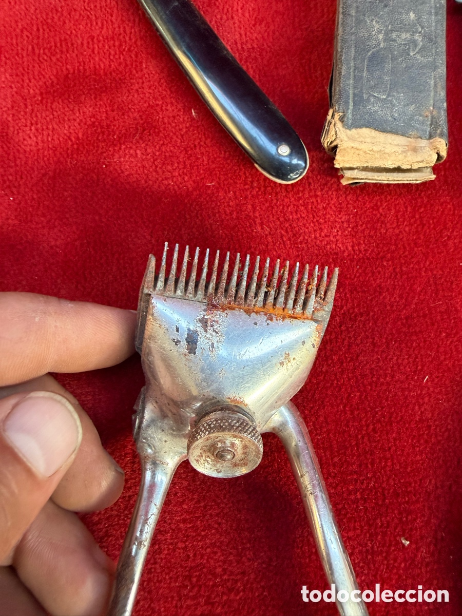 Antig&uuml;edades: Gran lote de material de barbero antiguo! - Foto 10