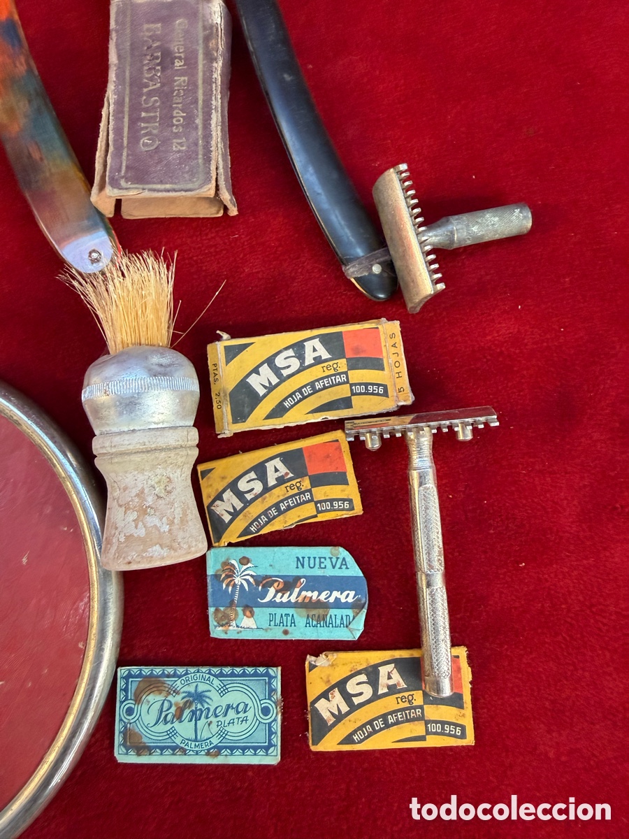 Antig&uuml;edades: Gran lote de material de barbero antiguo! - Foto 11
