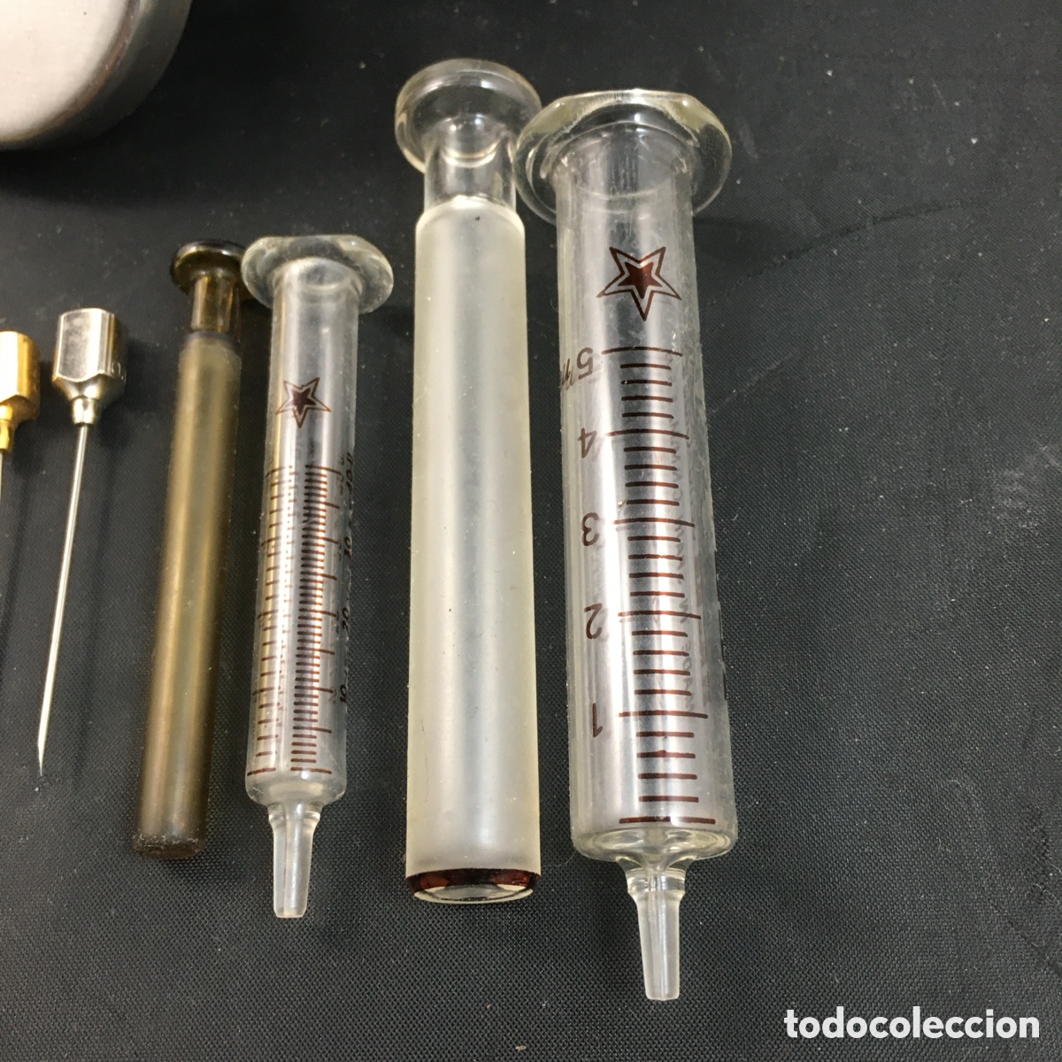 Antig&uuml;edades: Antiguo juego de esterilizaci&oacute;n e inyecci&oacute;n de practicante - Foto 2