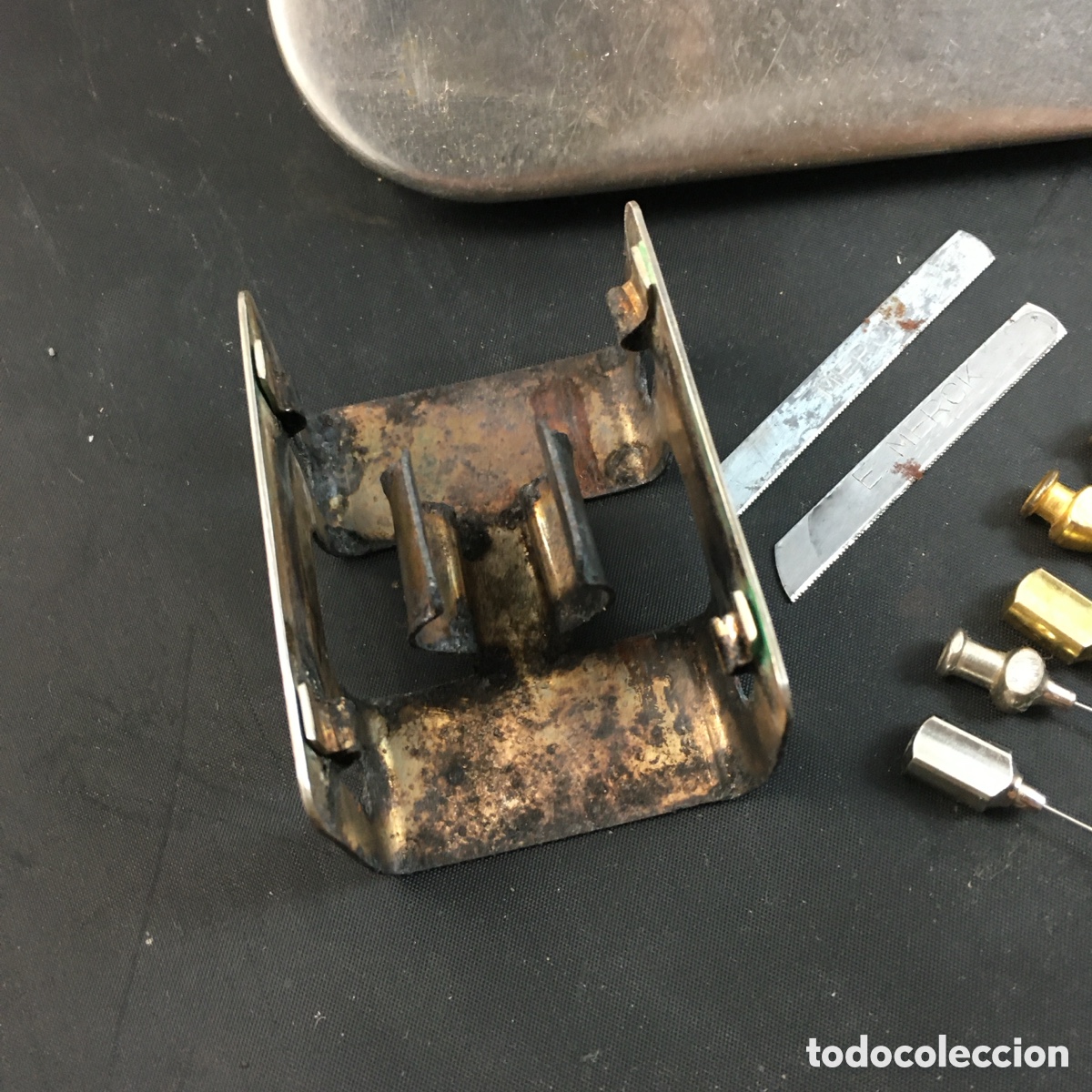 Antig&uuml;edades: Antiguo juego de esterilizaci&oacute;n e inyecci&oacute;n de practicante - Foto 4