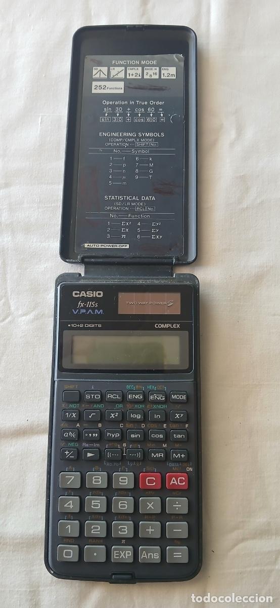 Antig&uuml;edades: Calculadora Cient&iacute;fica Vintage Casio fx-115s V.P.A.M. con Tapa Protectora