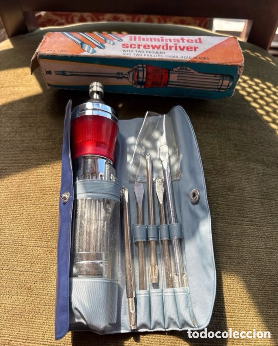 Antig&uuml;edades: Destornillador con luz vintage 60s