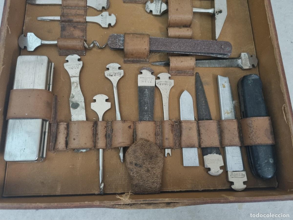 Antig&uuml;edades: Antiguo estuche de herramientas antiguas - Foto 6