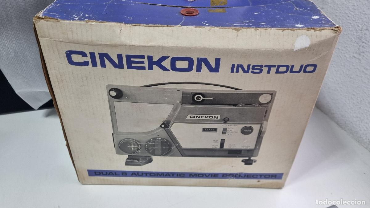 Antig&uuml;edades: Proyector CINEKON INSTDUO Dual 8 Super 8/8mm &ndash; Completo en caja &ndash; Sin l&aacute;mpara &ndash; Mecanismos operativo