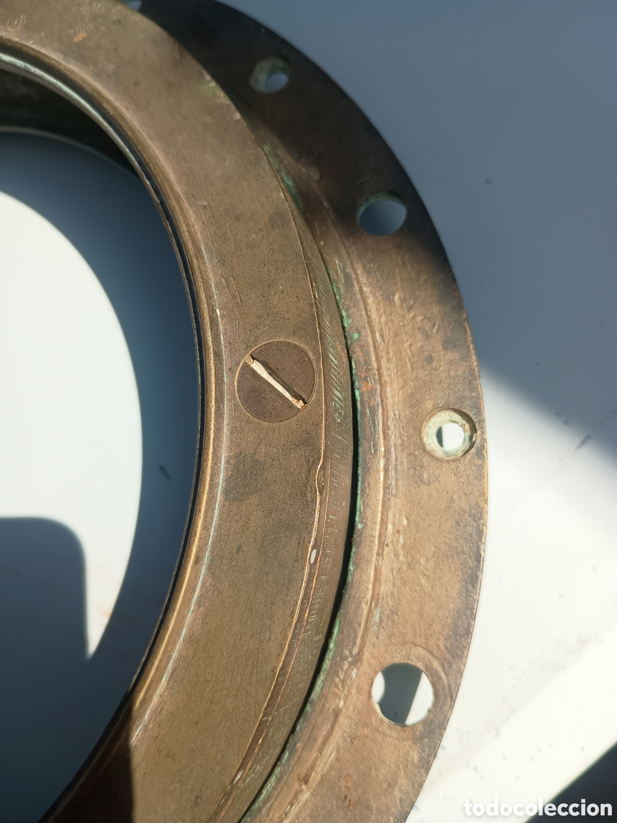 Antig&uuml;edades: Ojo de buey barco bronce - Foto 4