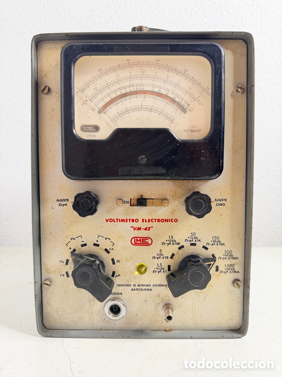 Antig&uuml;edades: LME volt&iacute;metro electr&oacute;nico a v&aacute;lvulas modelo VM-42 Barcelona Sin Probar