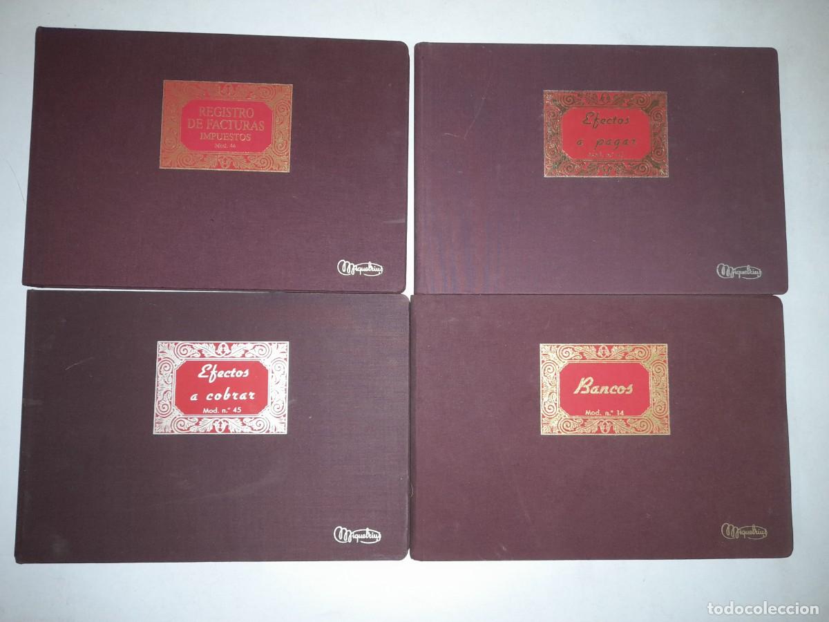 Antig&uuml;edades: Lote 4 Libros de Contabilidad Vintage MIQUELRIUS - Nuevos, Papeler&iacute;a Cl&aacute;sica A&ntilde;os 70/80