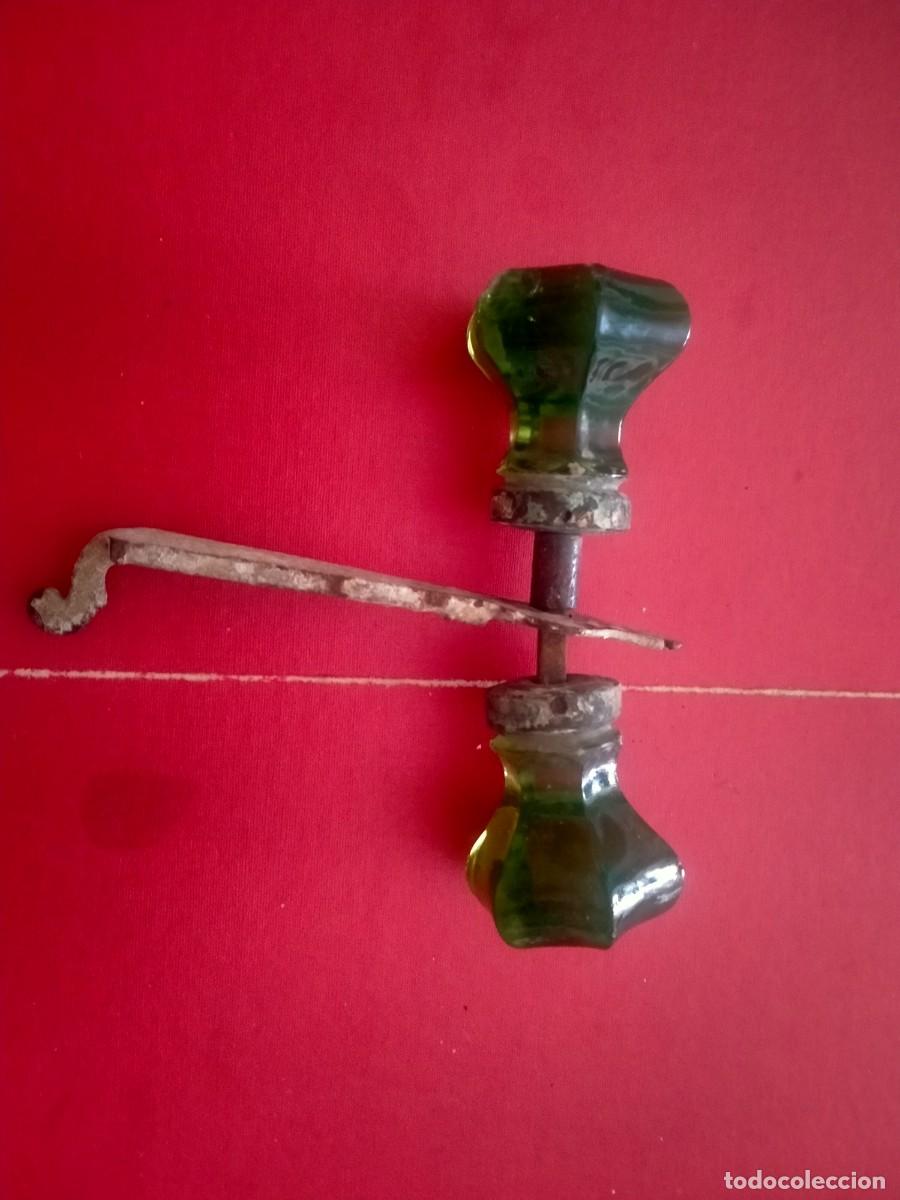 Antig&uuml;edades: pomo de antiguo creo de cristal gran peso antiguo